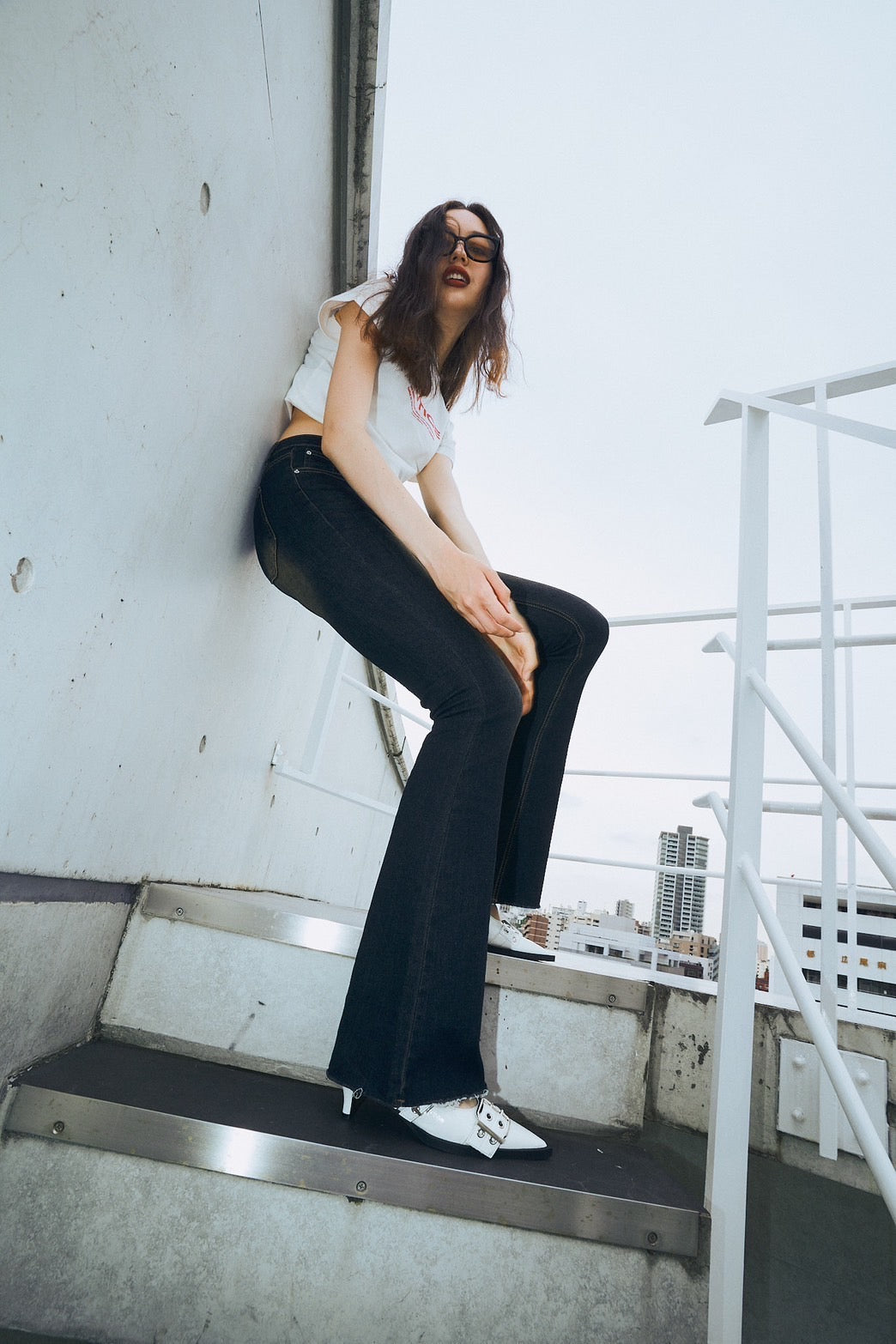 Highwaist flare denim