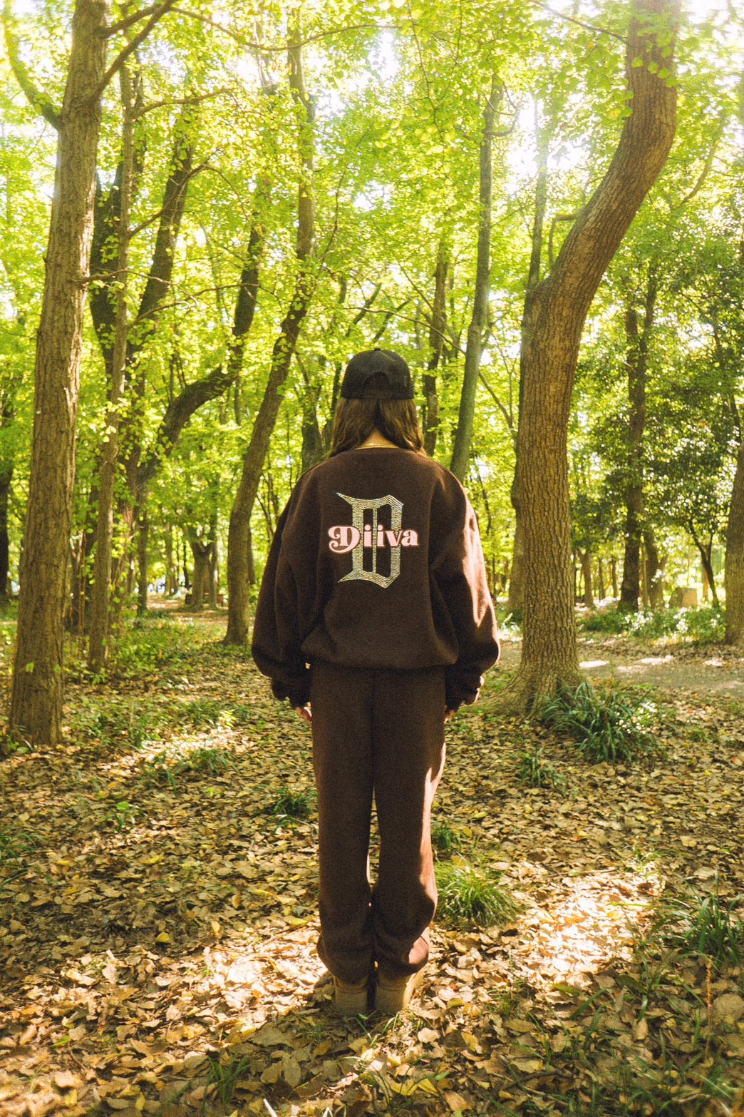 DIIVA stone logo sweat pants