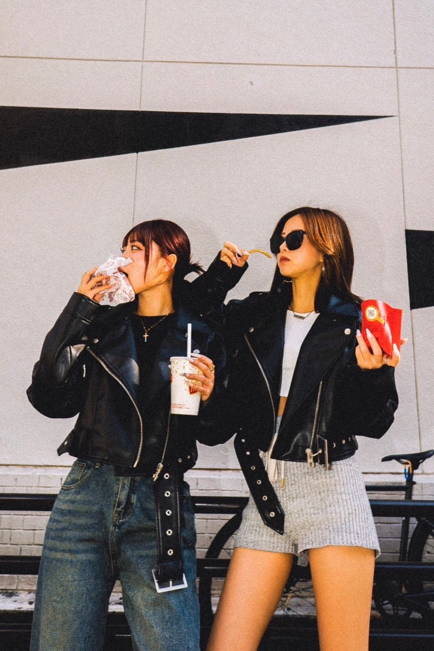 FAKE LEATHER JACKET