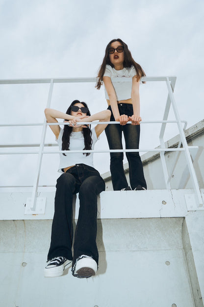 Highwaist flare denim