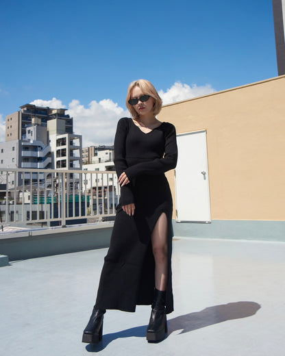 KNIT LONG DRESS